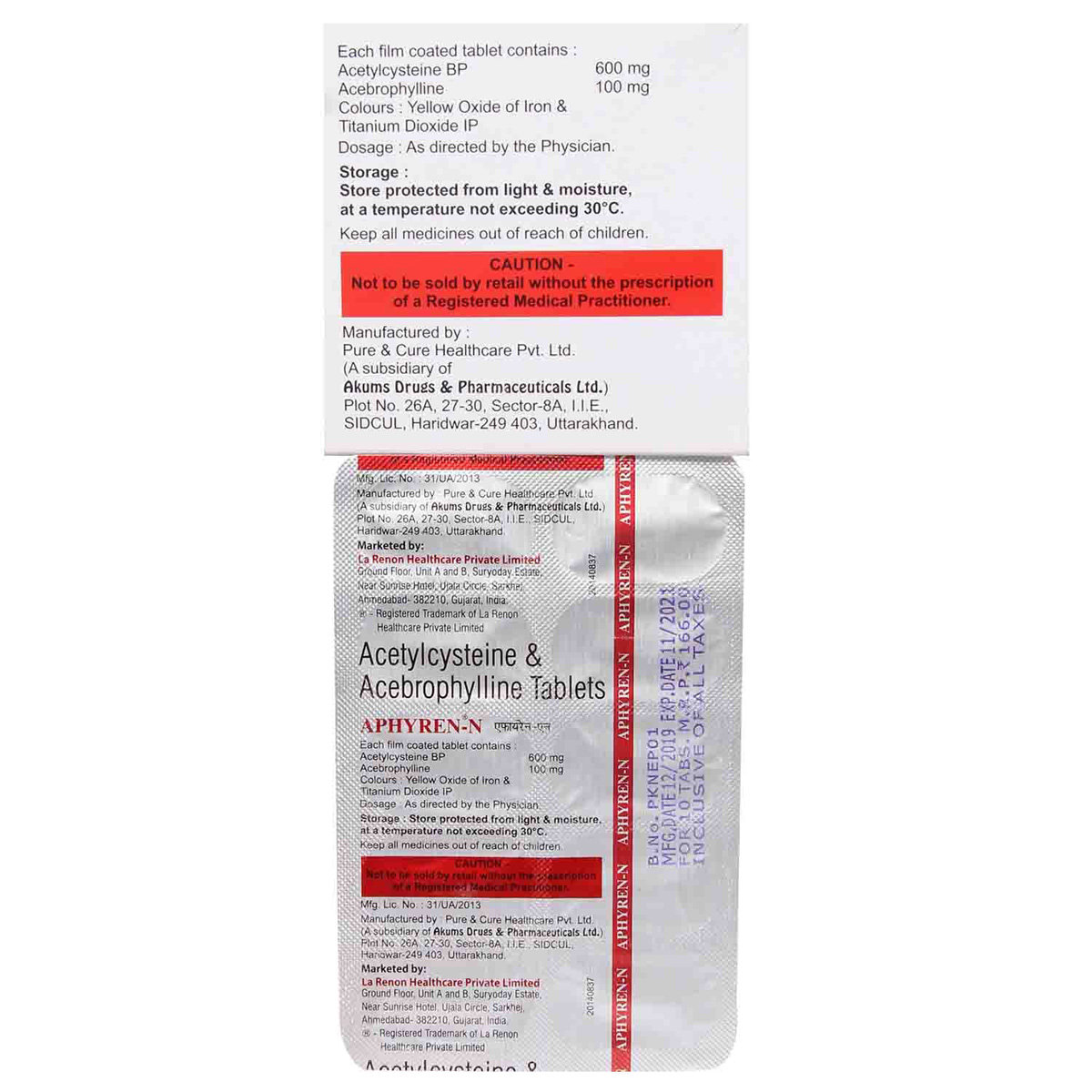 Aphyren-N Tablet 10's, Pack of 10 TabletS Aphyren-N Tablet 10's, Pack of 10 TabletS