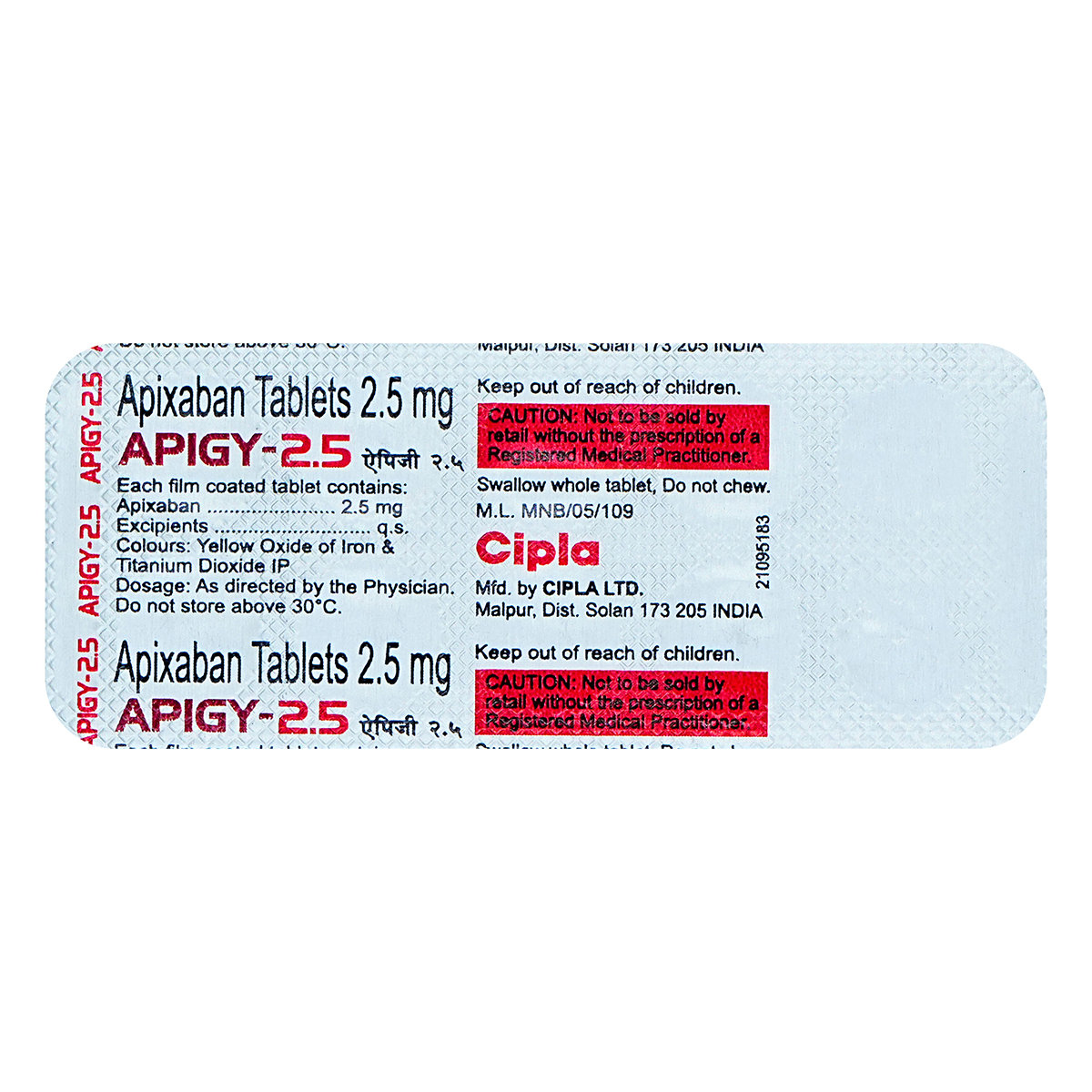 Apigy 2.5 Tablet 10's, Pack of 10 TabletS Apigy 2.5 Tablet 10's, Pack of 10 TabletS