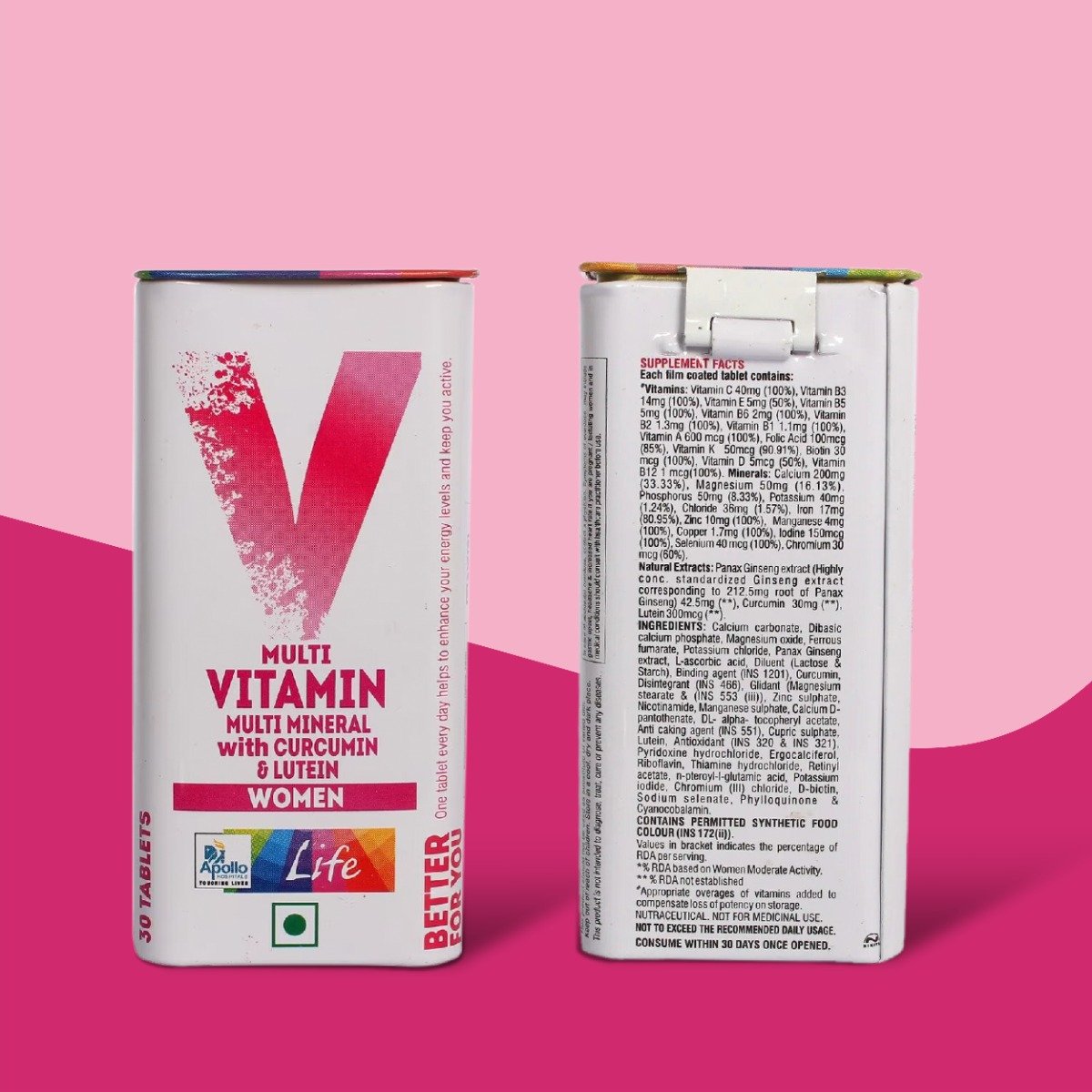 Apollo Life Multivitamin for Women, 30 Tablets, Pack of 1 Apollo Life Multivitamin for Women, 30 Tablets, Pack of 1