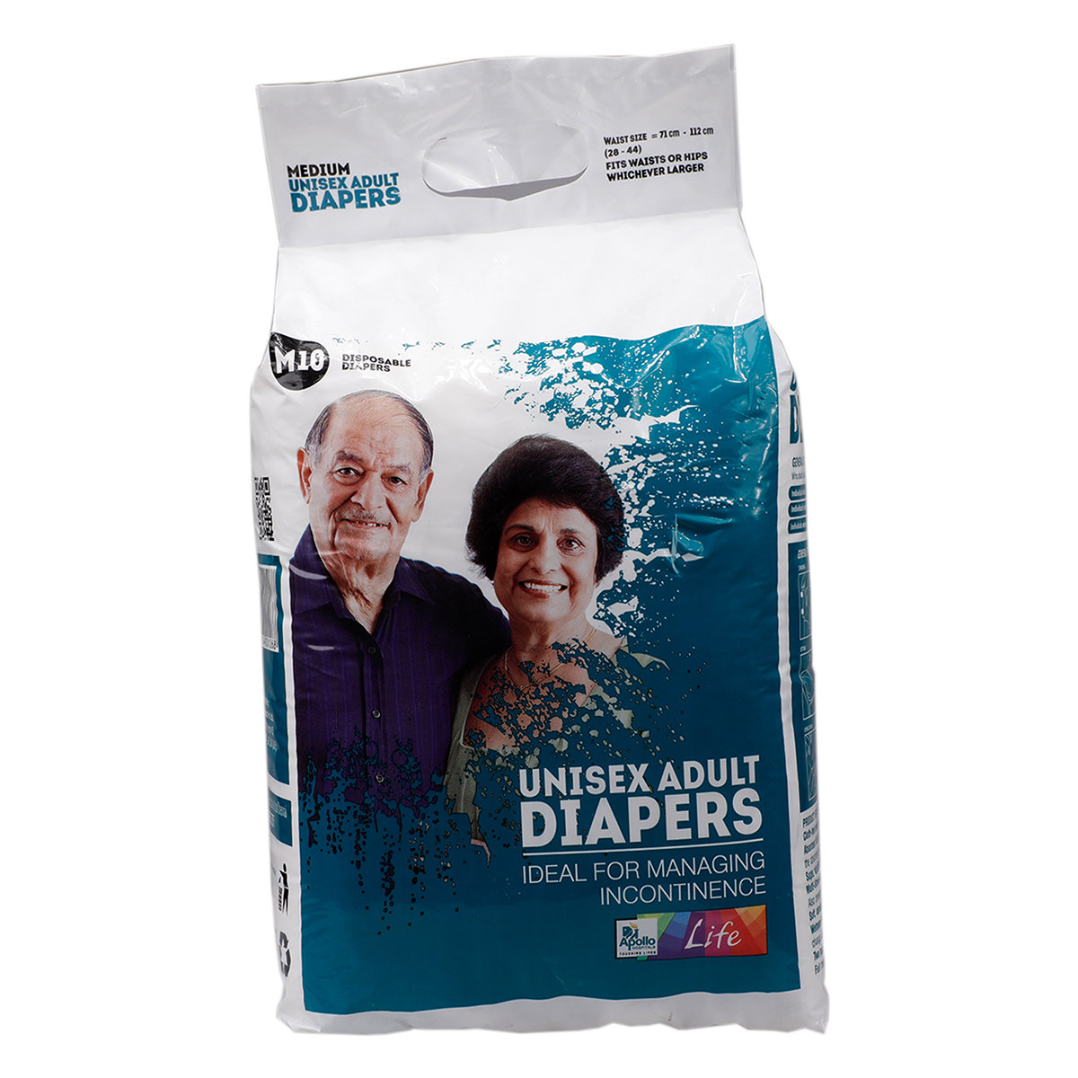 Apollo Life Unisex Adult Diapers Medium, 10 Count, Pack of 1 Apollo Life Unisex Adult Diapers Medium, 10 Count, Pack of 1