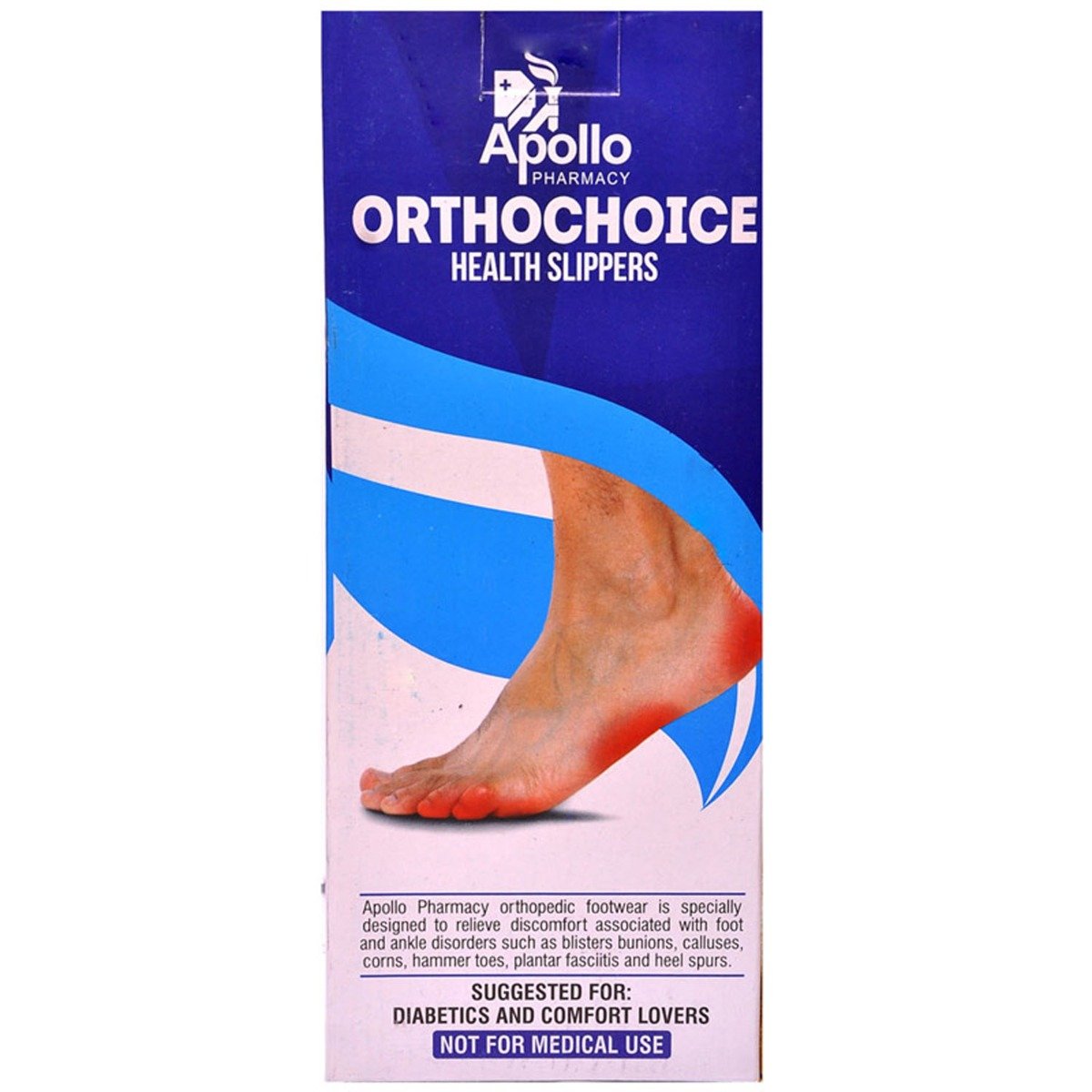 Apollo Pharmacy Ortho Choice Men Health Slippers Size 8, 1 Pair, Pack of 1 Apollo Pharmacy Ortho Choice Men Health Slippers Size 8, 1 Pair, Pack of 1