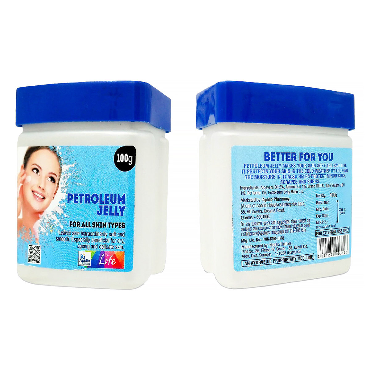 Apollo Life Petroleum Jelly, 100 gm, Pack of 1 Apollo Life Petroleum Jelly, 100 gm, Pack of 1