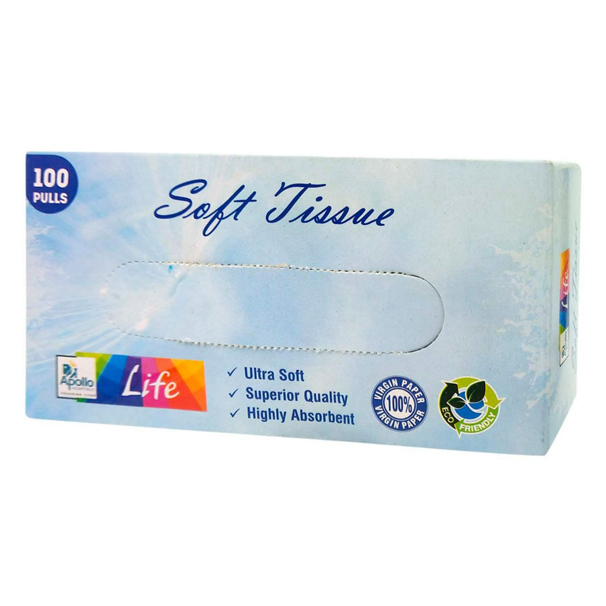 Apollo Life Soft Tissue, 100 Count, Pack of 1 Apollo Life Soft Tissue, 100 Count, Pack of 1