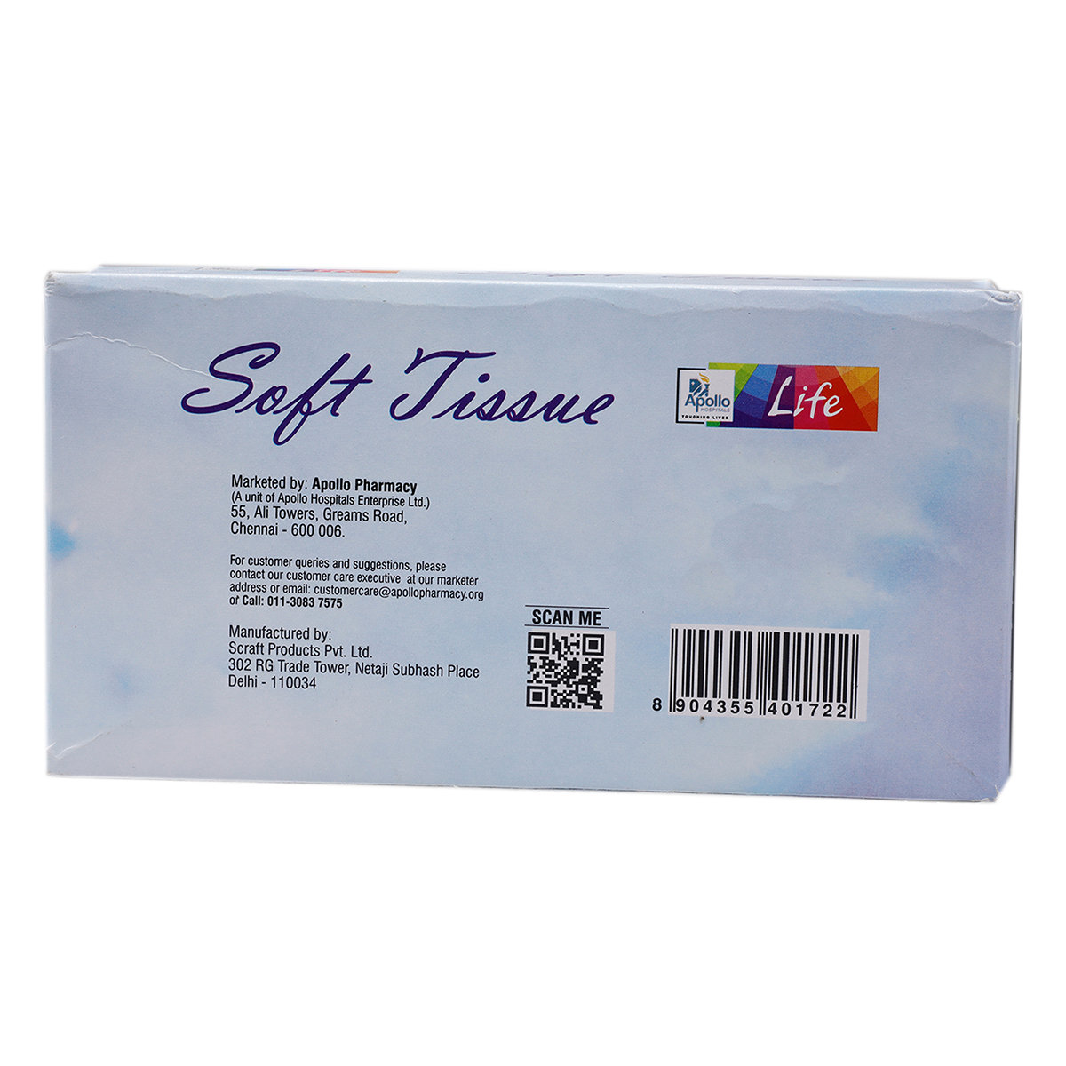 Apollo Life Soft Tissue, 100 Count, Pack of 1 Apollo Life Soft Tissue, 100 Count, Pack of 1