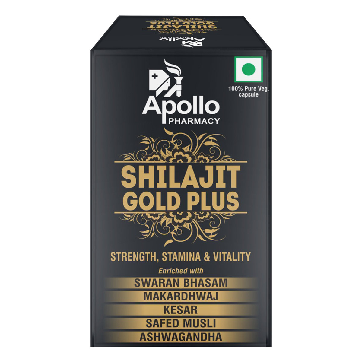 Apollo Pharmacy Shilajit Gold Plus, 20 Capsules, Pack of 1 Apollo Pharmacy Shilajit Gold Plus, 20 Capsules, Pack of 1