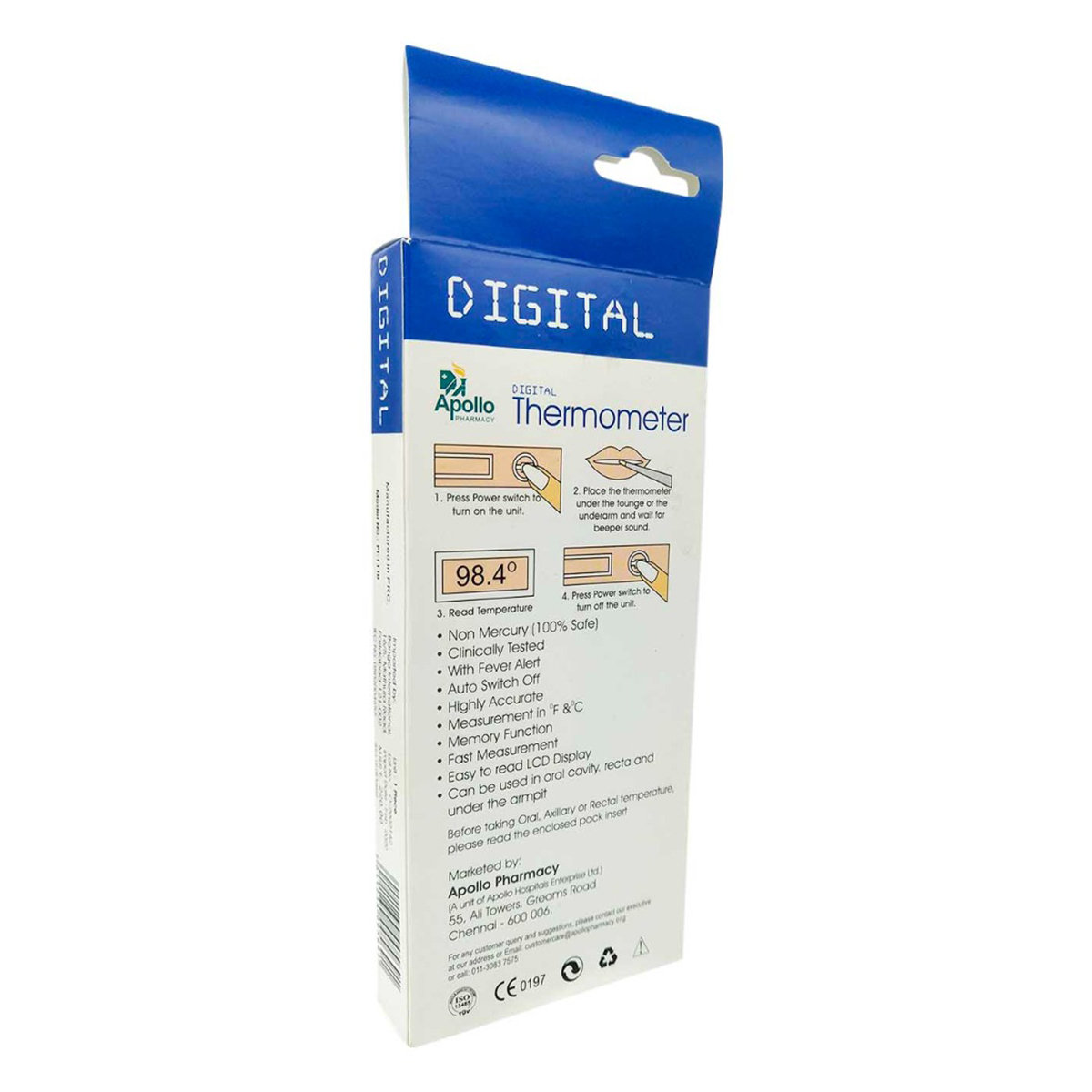 Apollo Pharmacy Digital Flexible Thermometer, 1 Count, Pack of 1 Apollo Pharmacy Digital Flexible Thermometer, 1 Count, Pack of 1