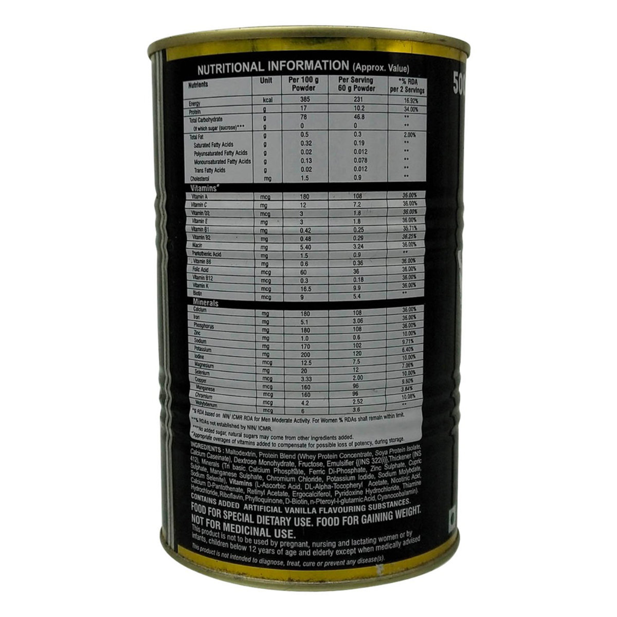 Apollo Life Weight Gainer Vanilla Flavour Powder, 500 gm, Pack of 1 Apollo Life Weight Gainer Vanilla Flavour Powder, 500 gm, Pack of 1