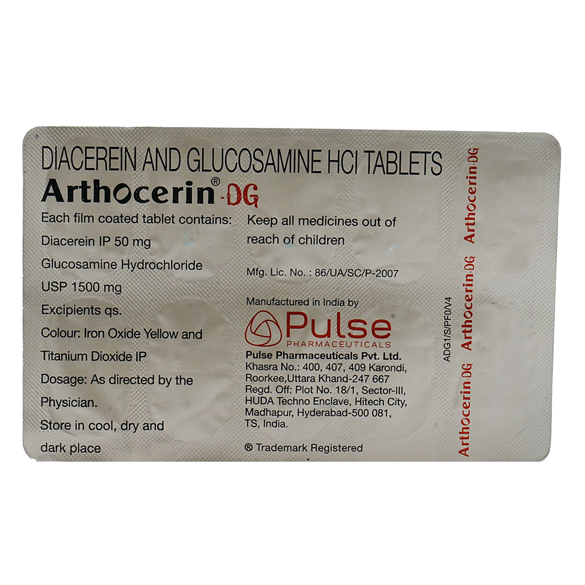 Arthocerin DG Tablet 10's, Pack of 10 TABLETS Arthocerin DG Tablet 10's, Pack of 10 TABLETS