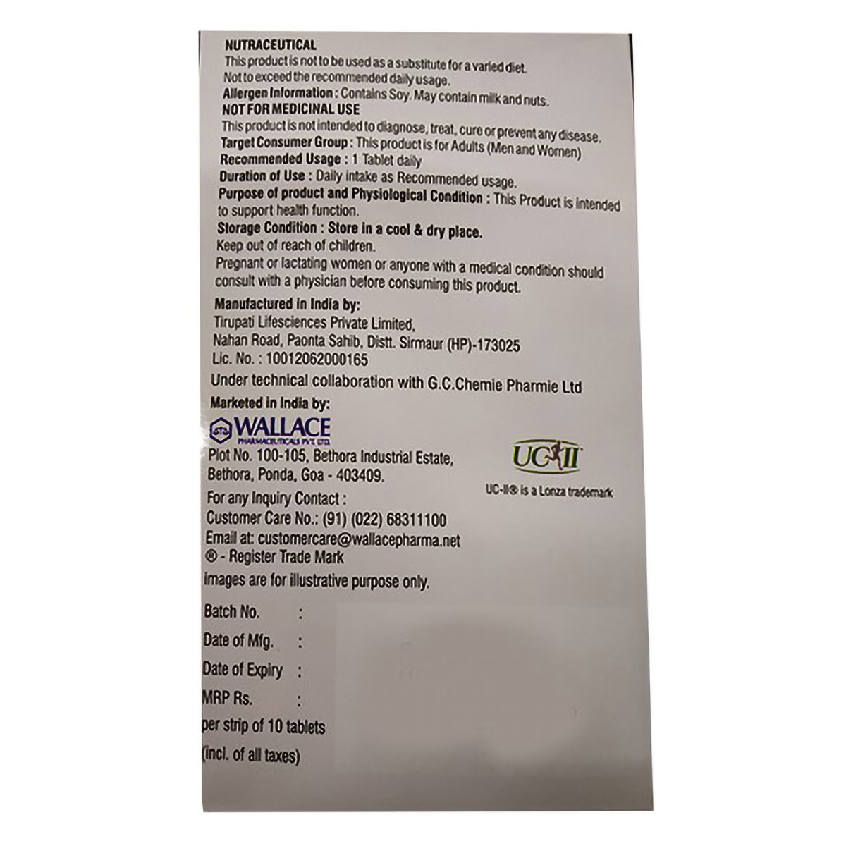 Arthonex Tablet 10's, Pack of 10 Arthonex Tablet 10's, Pack of 10