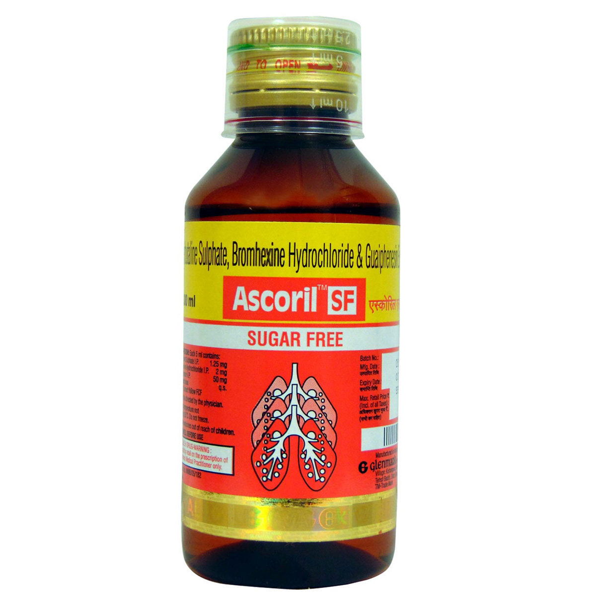 Ascoril SF Expectorant 100 ml, Pack of 1 Ascoril SF Expectorant 100 ml, Pack of 1