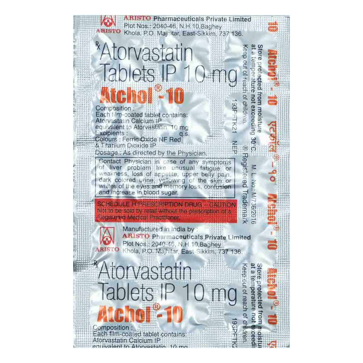 Atchol-10 Tablet 15's, Pack of 15 TABLETS Atchol-10 Tablet 15's, Pack of 15 TABLETS