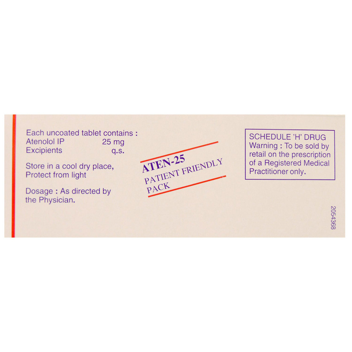 Aten-25 Tablet 14's, Pack of 14 TABLETS Aten-25 Tablet 14's, Pack of 14 TABLETS