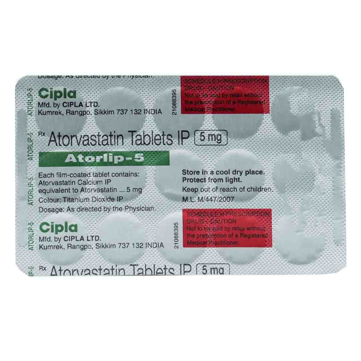 Atorlip-5 Tablet 15's, Pack of 15 TabletS Atorlip-5 Tablet 15's, Pack of 15 TabletS