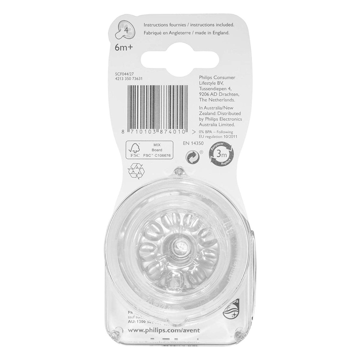 Philips Avent Natural Nipple for 6 Months+, 2 Count, Pack of 1 Philips Avent Natural Nipple for 6 Months+, 2 Count, Pack of 1