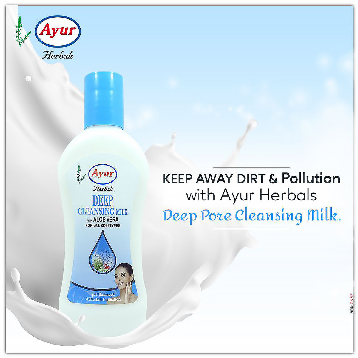 Ayur Herbal Deep Pore Cleansing Milk 100 ml | With Aloe Vera | Remove Dirt, Makeup | Gives Clear & Health Skin | pH Balancedd | For All Skin Type, Pack of 1 Ayur Herbal Deep Pore Cleansing Milk 100 ml | With Aloe Vera | Remove Dirt, Makeup | Gives Clear & Health Skin | pH Balancedd | For All Skin Type, Pack of 1