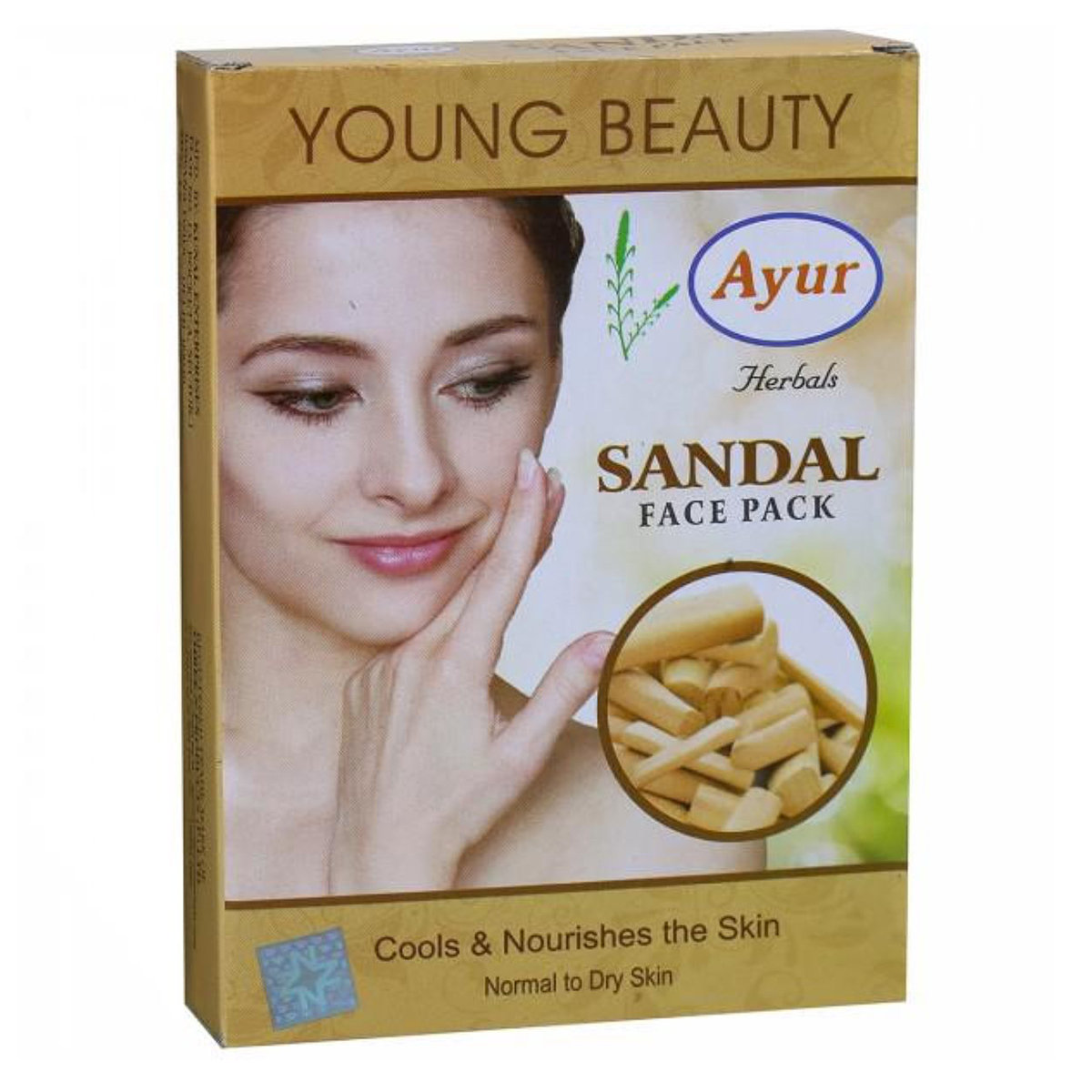 Ayur Sandal Face Pack 100 gm | Nourishes Dry Skin With Cooling Effect | For Normal To Dry Skin, Pack of 1 Ayur Sandal Face Pack 100 gm | Nourishes Dry Skin With Cooling Effect | For Normal To Dry Skin, Pack of 1