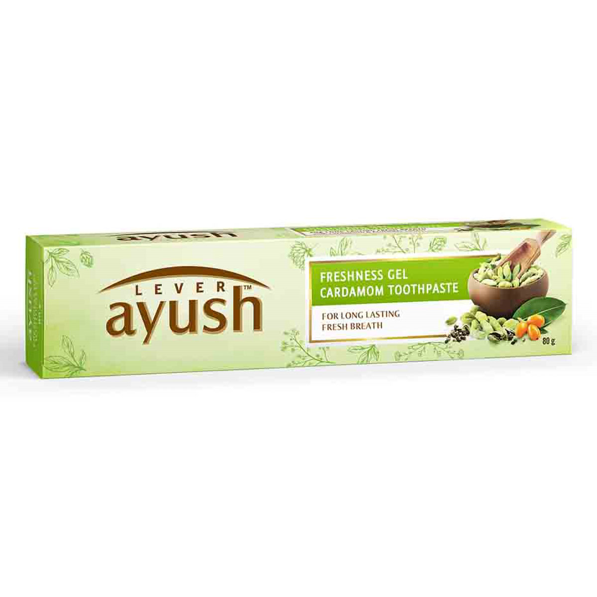 Lever Ayush Freshness Gel Cardamom Toothpaste, 80 gm, Pack of 1 Lever Ayush Freshness Gel Cardamom Toothpaste, 80 gm, Pack of 1