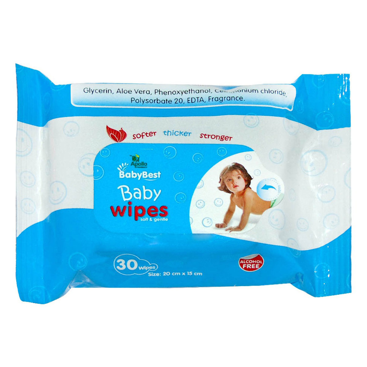 Apollo Pharmacy Baby Best Soft & Gentle Baby Wipes, 30 Count, Pack of 1 Apollo Pharmacy Baby Best Soft & Gentle Baby Wipes, 30 Count, Pack of 1