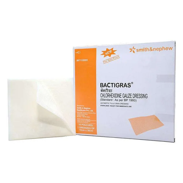 Bactigras Dressing, 10cm x 30cm, Pack of 1