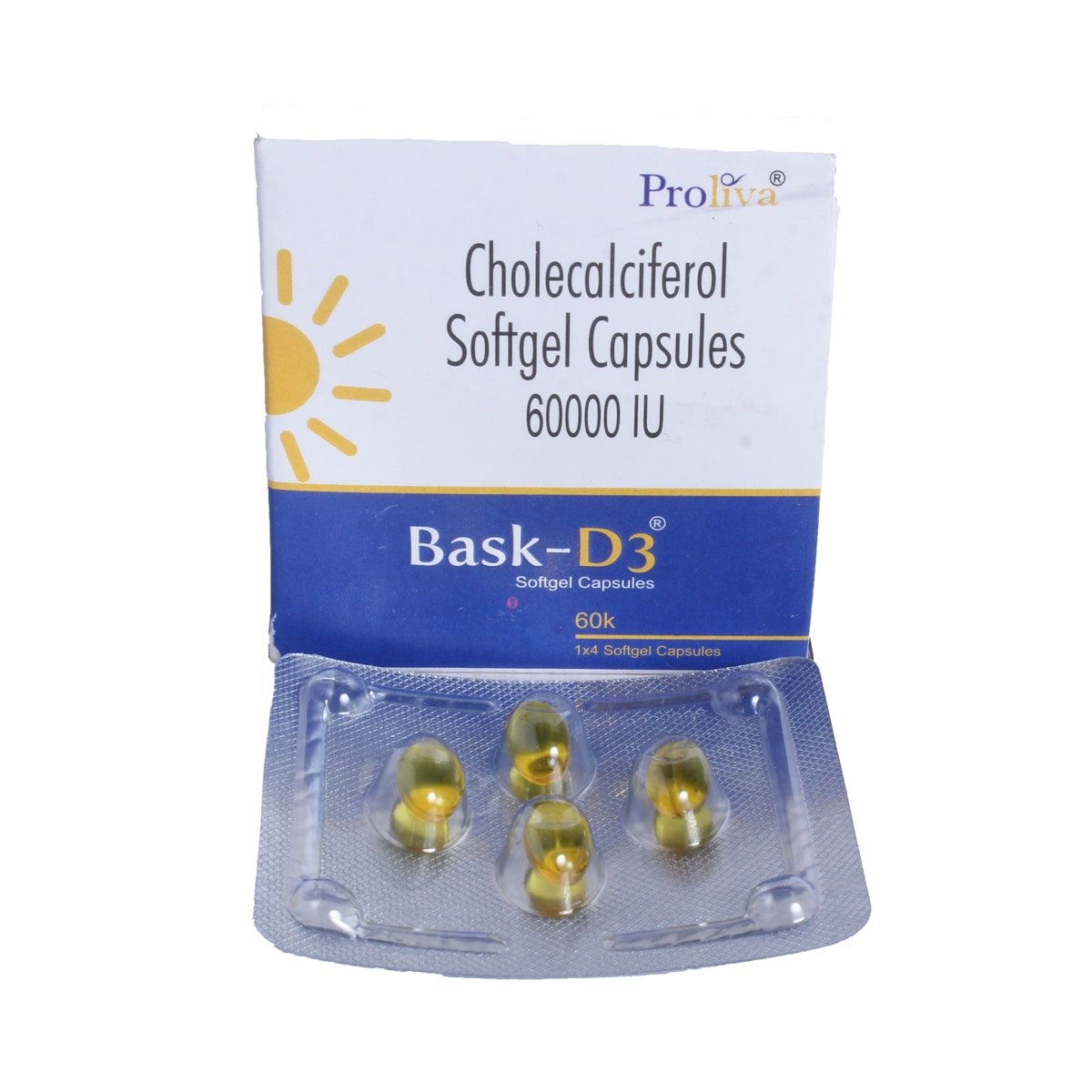 Bask-D3 Capsule 4's, Pack of 4 Bask-D3 Capsule 4's, Pack of 4