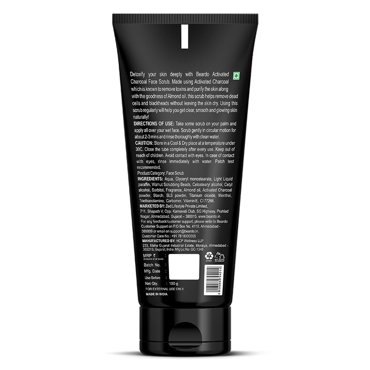 Beardo Activated Charcoal Face Scrub 100 gm | Activated Charcoal, Almond Oil | Gently Exfoliates | Remove Dead Cells & Blackheads | Controls Oil & Acne | Gives Clear & Glowing Skin | For Men | For All Skin Type, Pack of 1 Beardo Activated Charcoal Face Scrub 100 gm | Activated Charcoal, Almond Oil | Gently Exfoliates | Remove Dead Cells & Blackheads | Controls Oil & Acne | Gives Clear & Glowing Skin | For Men | For All Skin Type, Pack of 1