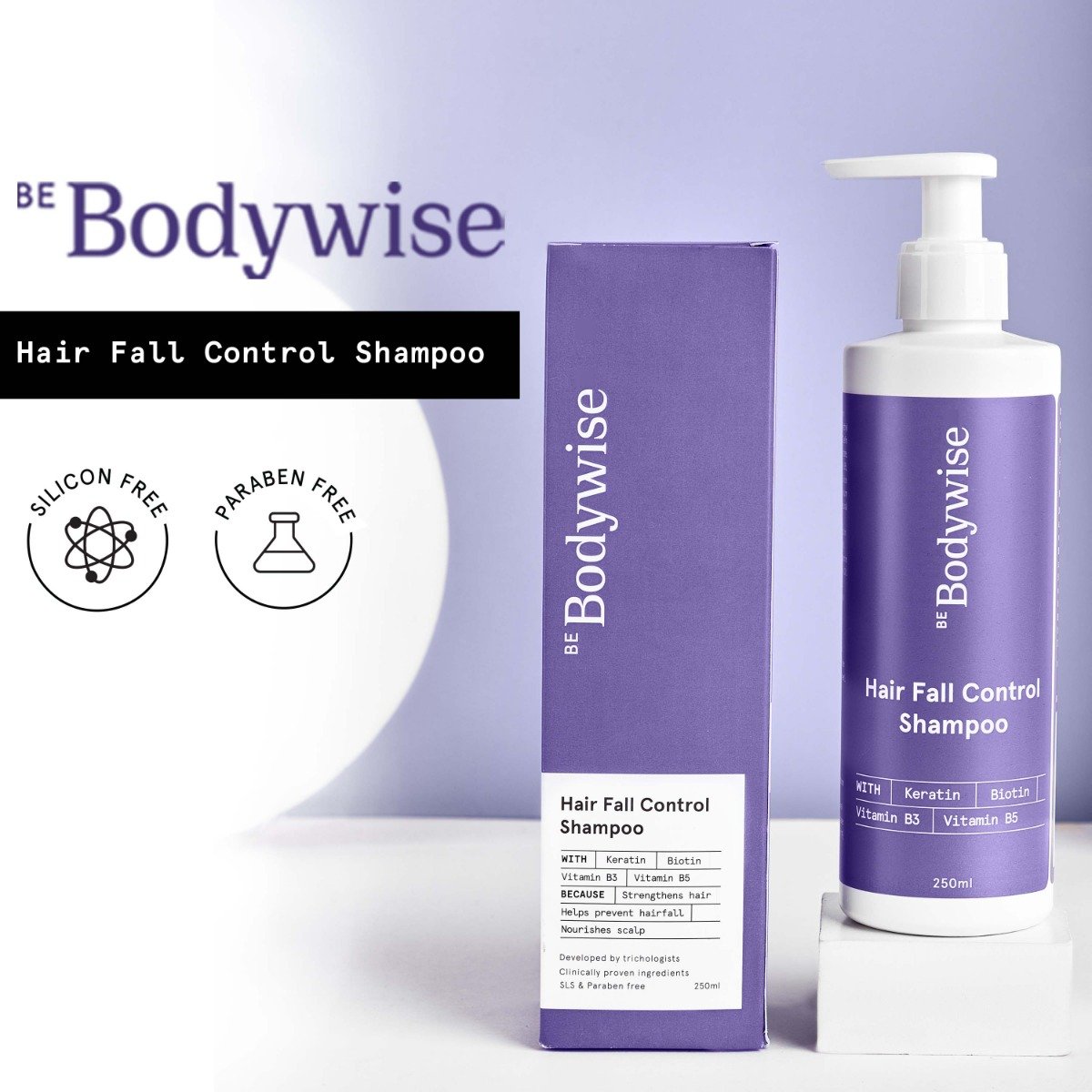 Be Bodywise Keratin Hair Fall Control Shampoo, 250 ml, Pack of 1 Be Bodywise Keratin Hair Fall Control Shampoo, 250 ml, Pack of 1
