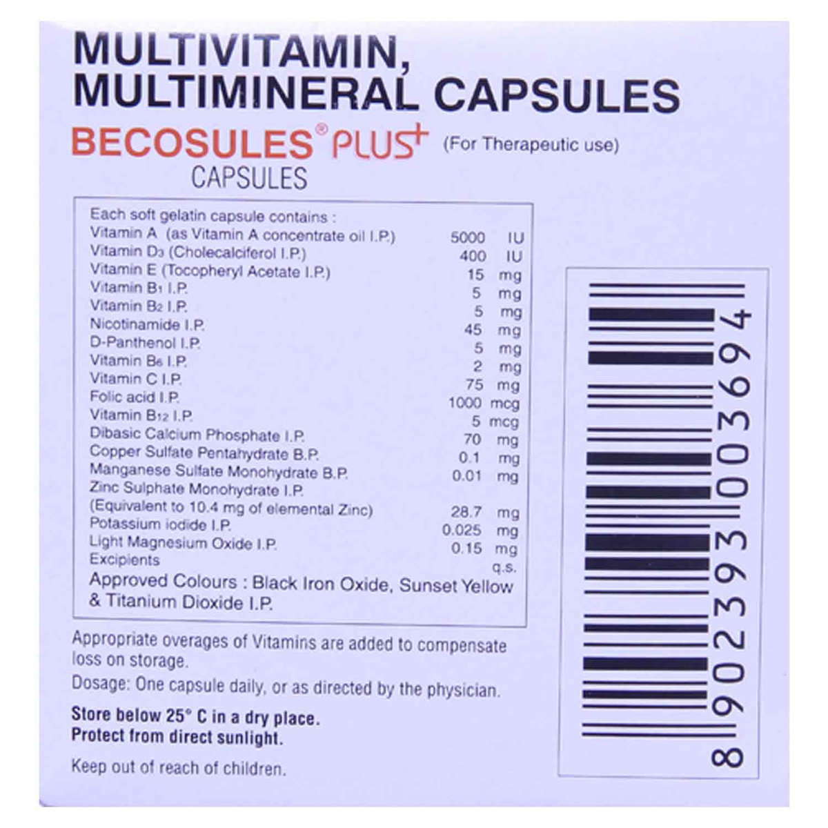 Becosules Plus Capsule 30's, Pack of 30 Becosules Plus Capsule 30's, Pack of 30