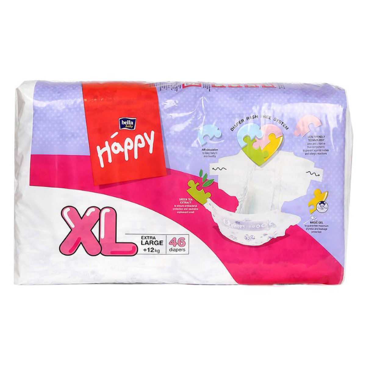 Bella Baby Happy Diapers XL, 46 Count, Pack of 1 Bella Baby Happy Diapers XL, 46 Count, Pack of 1