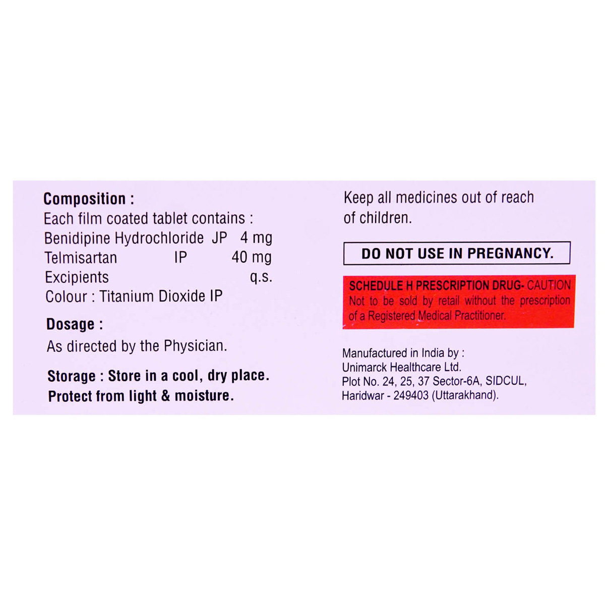 Benidin T Tablet 10's, Pack of 10 TabletS Benidin T Tablet 10's, Pack of 10 TabletS