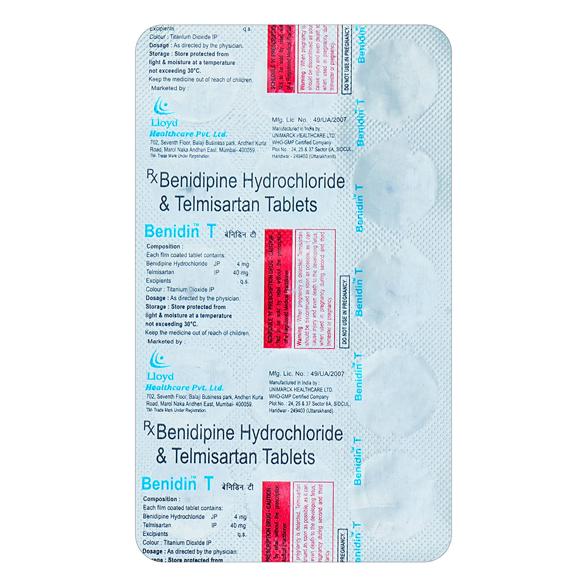 Benidin T Tablet 15's, Pack of 15 TabletS Benidin T Tablet 15's, Pack of 15 TabletS