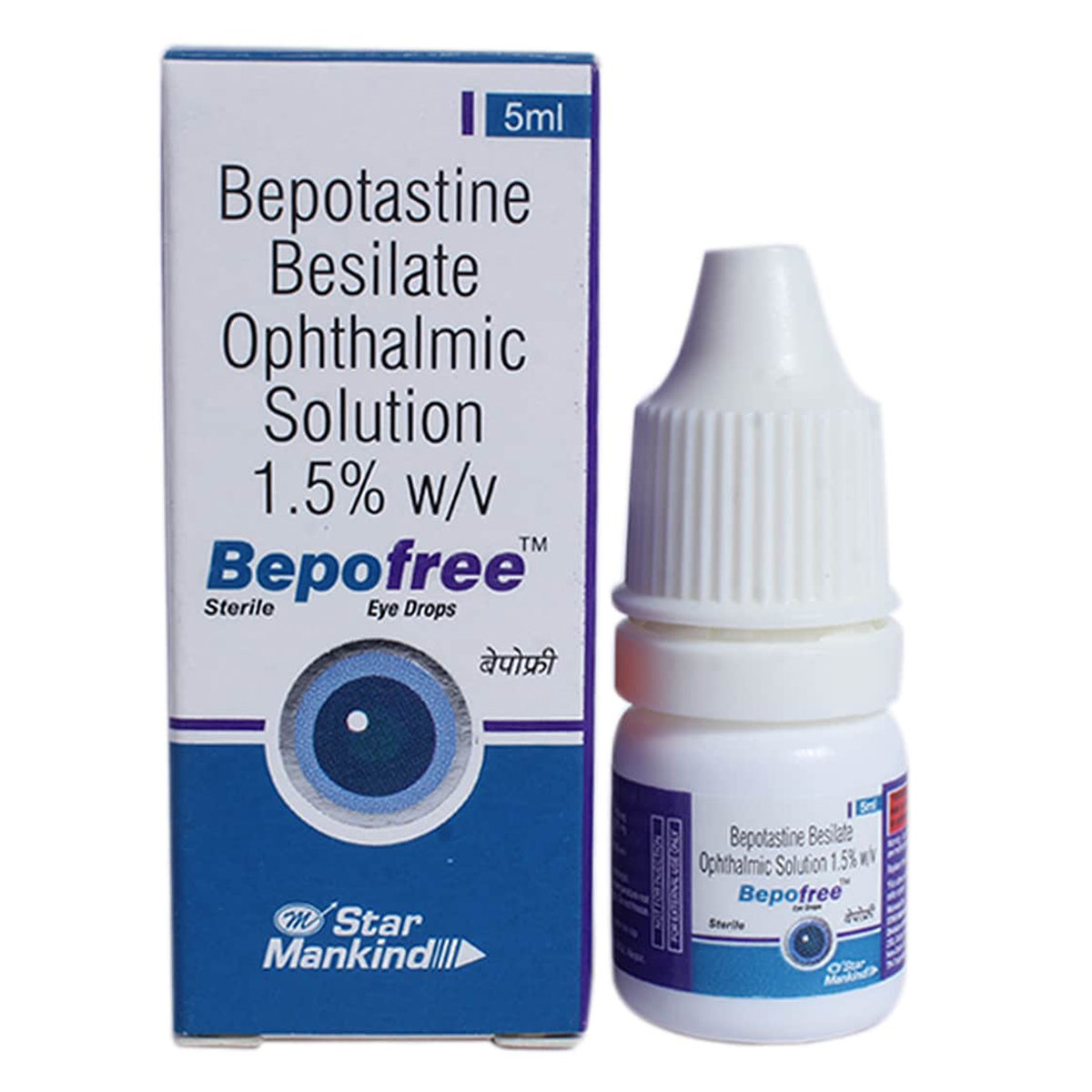 Bepofree 1.5%W/V Eye Drops 5ml, Pack of 1 Drops Bepofree 1.5%W/V Eye Drops 5ml, Pack of 1 Drops