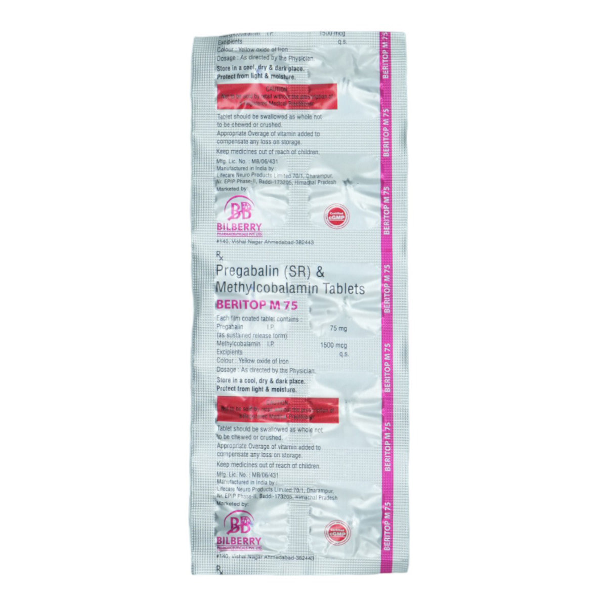 Beritop M 75 Tablet 10's, Pack of 10 Beritop M 75 Tablet 10's, Pack of 10