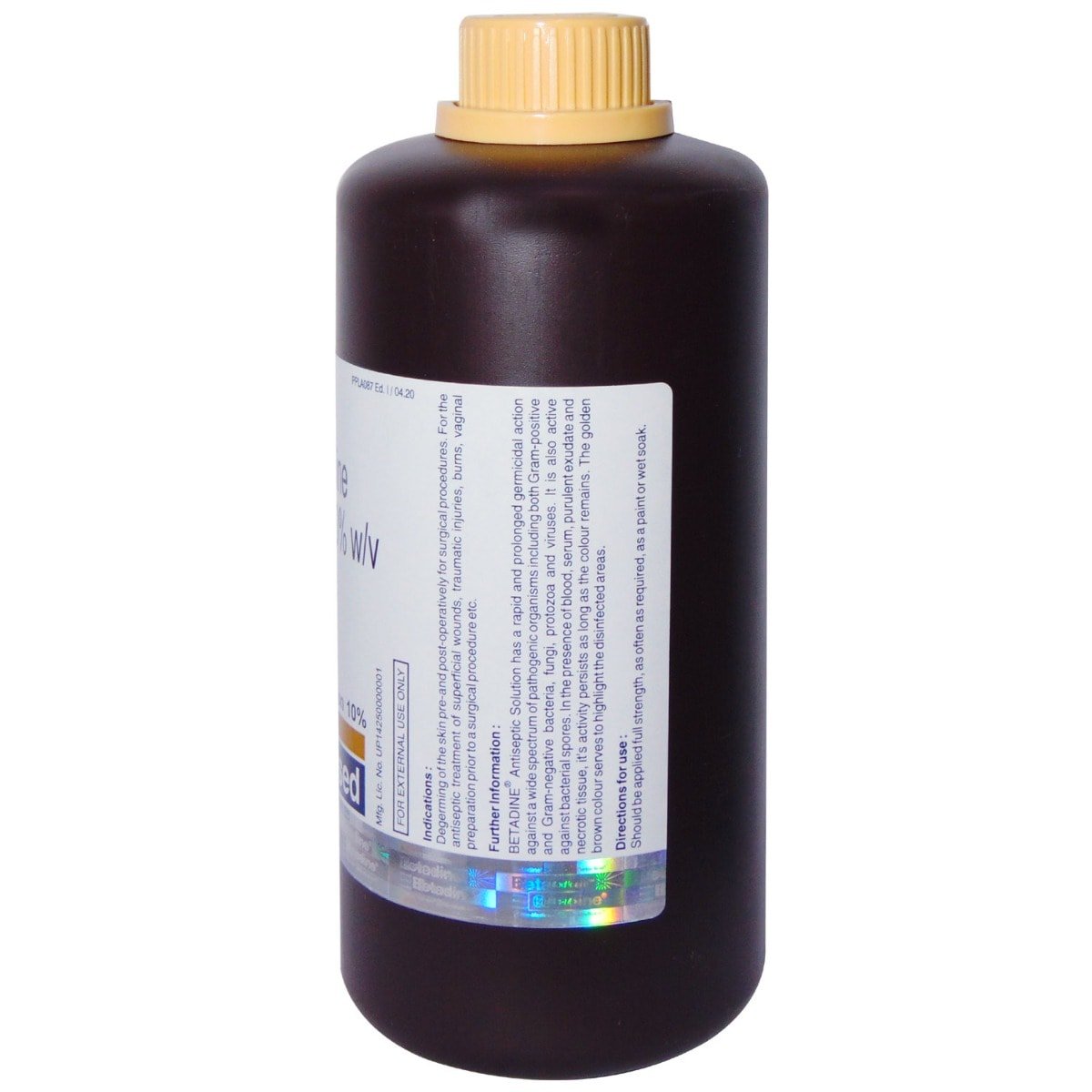 Betadine 10% Solution 500 ml, Pack of 1 SOLUTION Betadine 10% Solution 500 ml, Pack of 1 SOLUTION