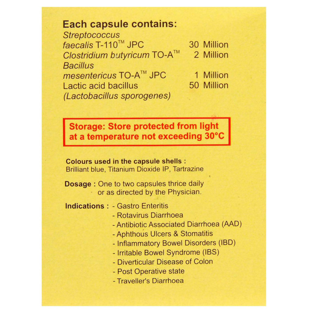 Bifilac Capsule 10's, Pack of 10 Bifilac Capsule 10's, Pack of 10