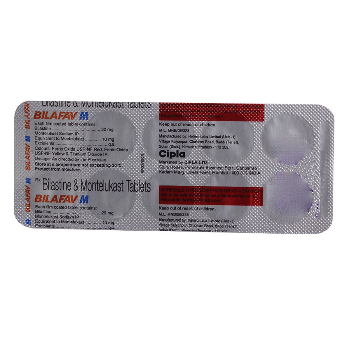 Bilafav M Tablet 10's, Pack of 10 TabletS Bilafav M Tablet 10's, Pack of 10 TabletS