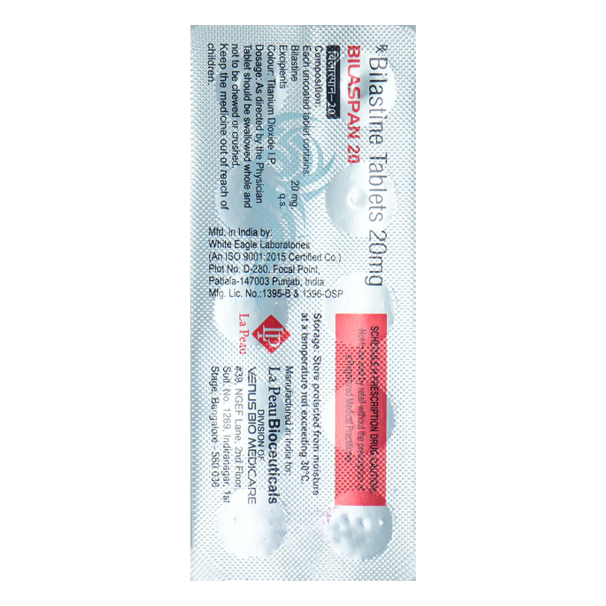 Bilaspan 20 Tablet 10's, Pack of 10 TABLETS Bilaspan 20 Tablet 10's, Pack of 10 TABLETS