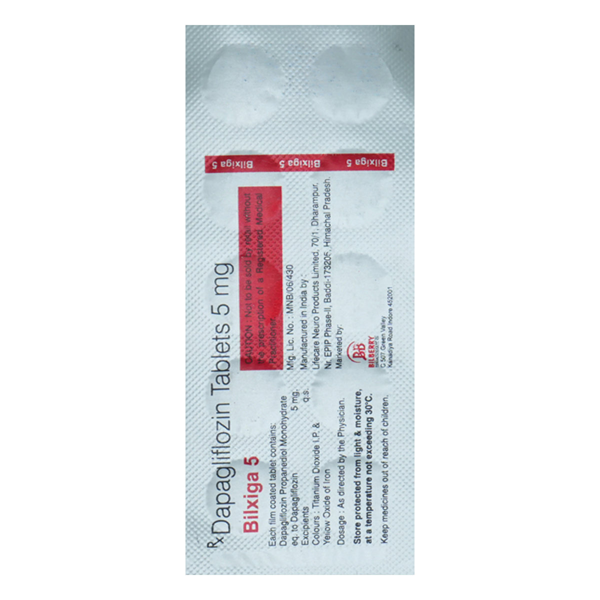 Bilxiga 5 Tablet 10's, Pack of 10 TABLETS Bilxiga 5 Tablet 10's, Pack of 10 TABLETS