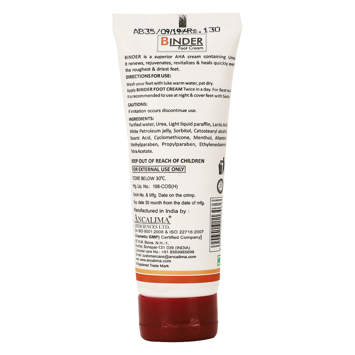 Binder Foot Cream 60 gm, Pack of 1 Binder Foot Cream 60 gm, Pack of 1