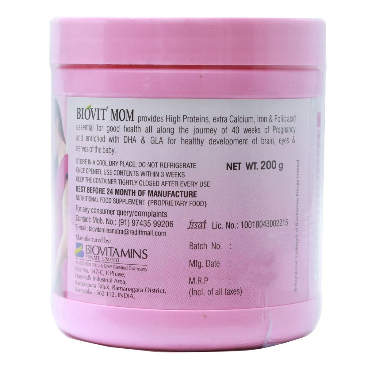 Biovit Mom Powder 200 gm, Pack of 1 Biovit Mom Powder 200 gm, Pack of 1