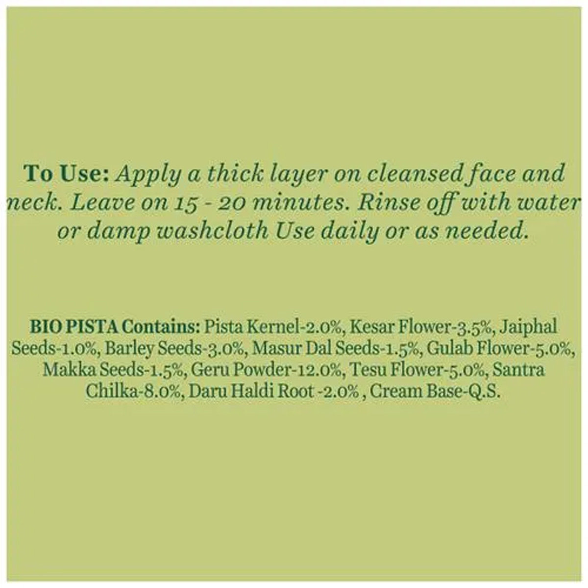 Biotique Pistachio Anti-Ageing Nourishing Face Pack 50 gm | Saffron, Almond, Pistachio | Reduces Fine Lines, Wrinkles & Dark Spots | Gives Firm & Radiant Skin | 100% Botanical Extracts | For All Skin Type, Pack of 1 Biotique Pistachio Anti-Ageing Nourishing Face Pack 50 gm | Saffron, Almond, Pistachio | Reduces Fine Lines, Wrinkles & Dark Spots | Gives Firm & Radiant Skin | 100% Botanical Extracts | For All Skin Type, Pack of 1