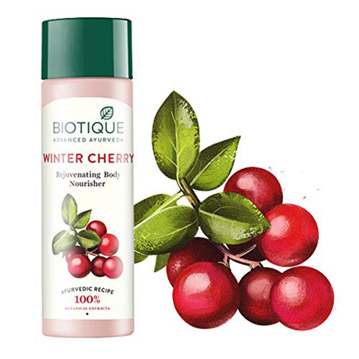 Biotique Winter Cherry Rejuvenating Body Lotion 190 ml | Winter Cherry | Helps In Rejuvenating, Nourishing & Moisturising Skin | 100% Botanical Extract | For All Skin Type, Pack of 1 Biotique Winter Cherry Rejuvenating Body Lotion 190 ml | Winter Cherry | Helps In Rejuvenating, Nourishing & Moisturising Skin | 100% Botanical Extract | For All Skin Type, Pack of 1