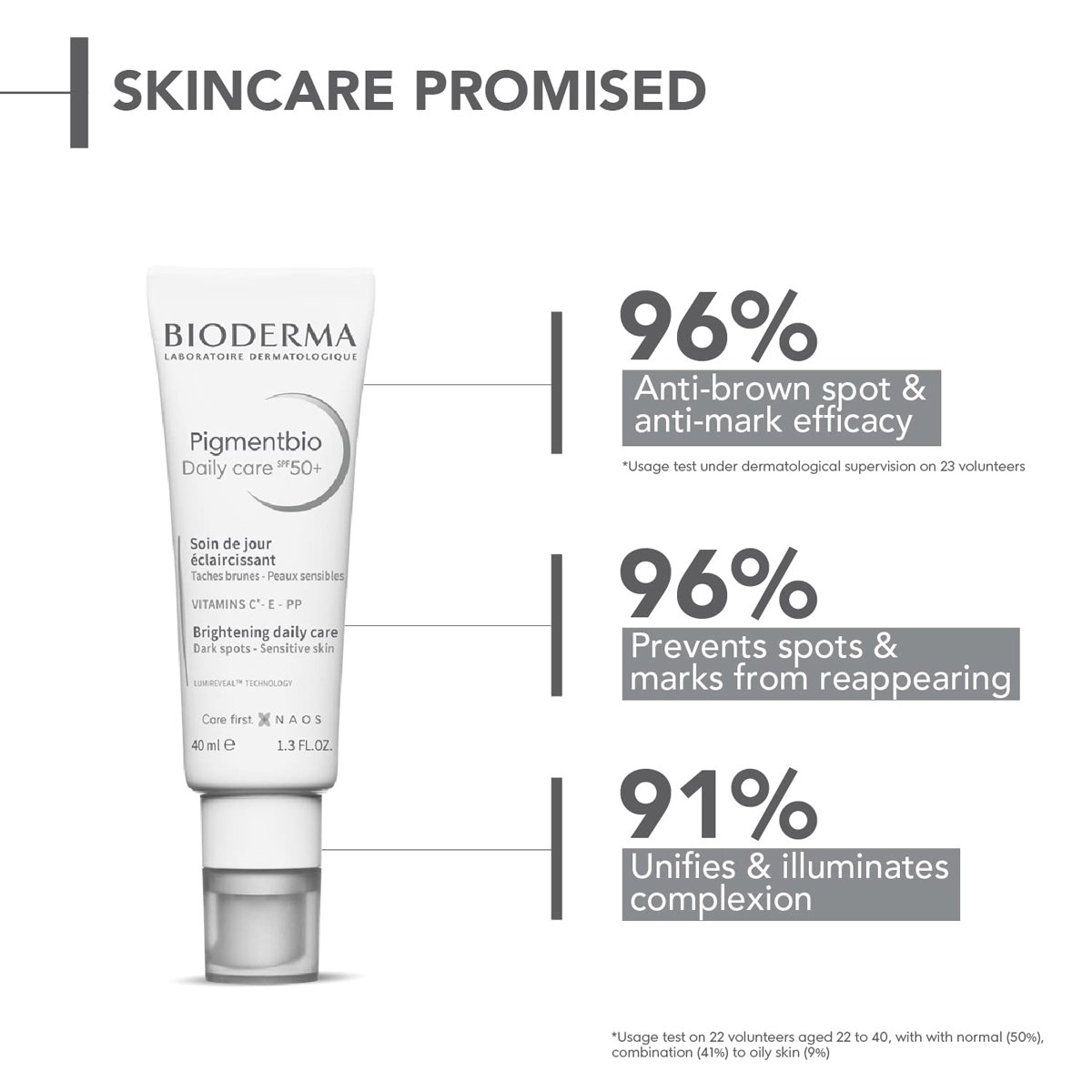 Bioderma Pigmentbio Daily Care Brightening Cream 40 ml With SPF 50 | Vitamin C & Vitamin E | Removes Dark Spots | For Bright Skin | Offers Sun Protection | For Sensitive Skin, Pack of 1 Bioderma Pigmentbio Daily Care Brightening Cream 40 ml With SPF 50 | Vitamin C & Vitamin E | Removes Dark Spots | For Bright Skin | Offers Sun Protection | For Sensitive Skin, Pack of 1