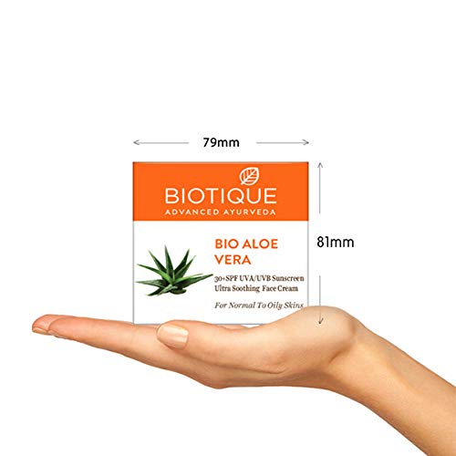 Biotique Sun Shield Aloe vera 30+ SPF UVB Sunscreen Ultra Protectective Face Cream, 50 gm, Pack of 1 Biotique Sun Shield Aloe vera 30+ SPF UVB Sunscreen Ultra Protectective Face Cream, 50 gm, Pack of 1