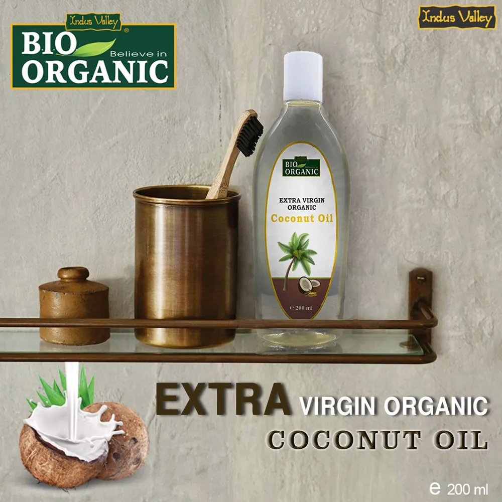 Indus Valley Bio Organic Extra Virgin Coconut Oil, 200 ml, Pack of 1 Indus Valley Bio Organic Extra Virgin Coconut Oil, 200 ml, Pack of 1
