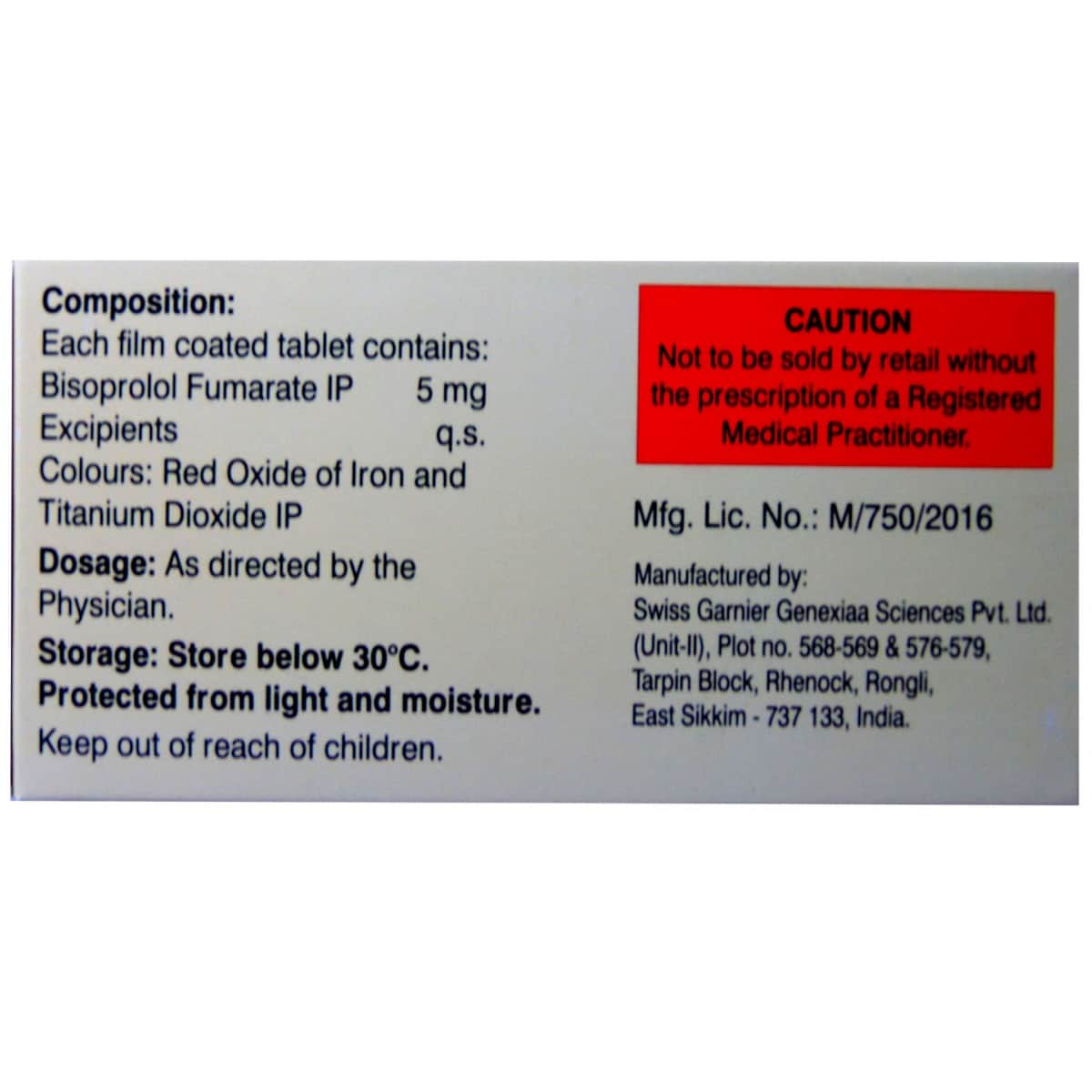 Bisonext 5 Tablet 15's, Pack of 15 TABLETS Bisonext 5 Tablet 15's, Pack of 15 TABLETS