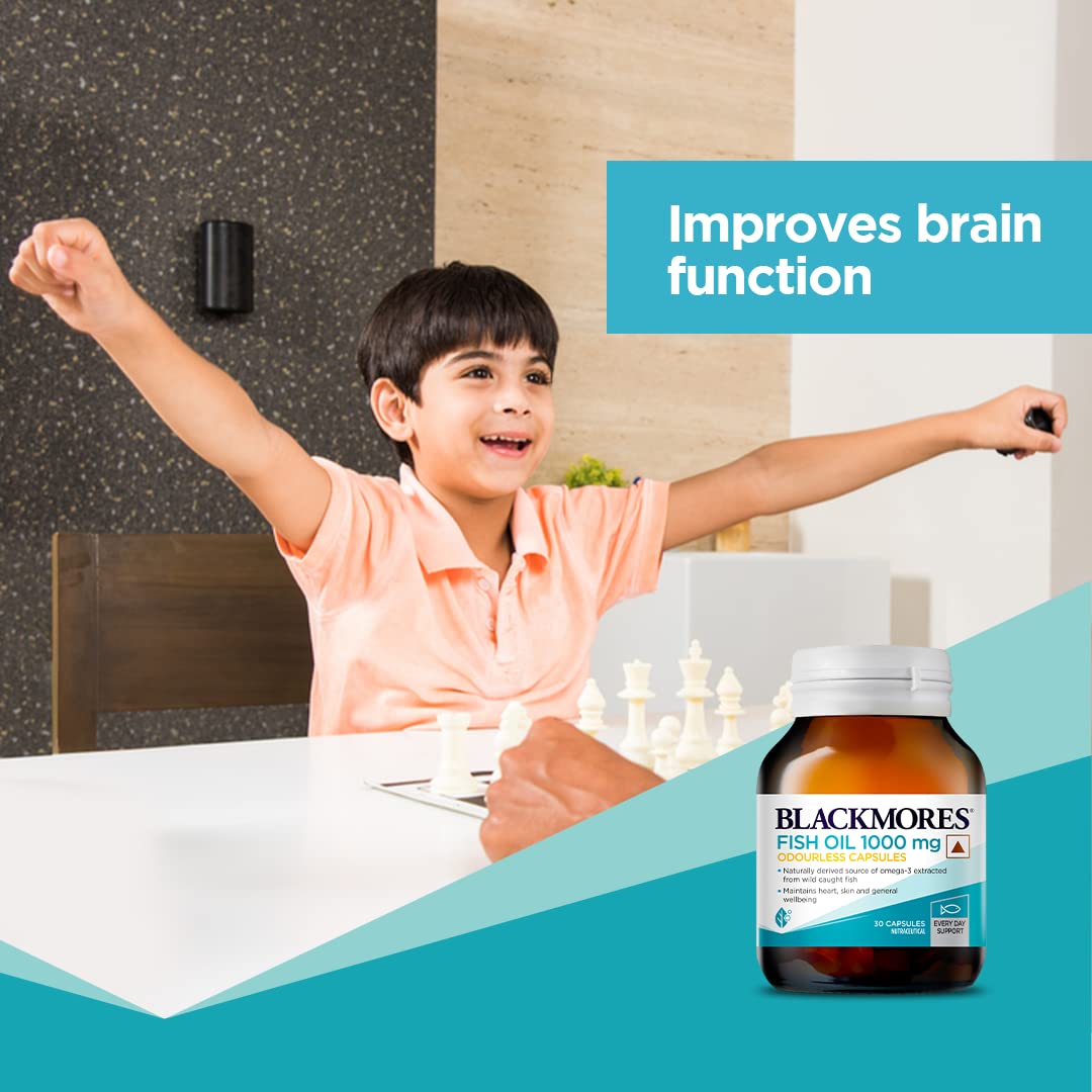 Blackmores Fish Oil 1000 mg Odourless, 30 Capsules, Pack of 1 Blackmores Fish Oil 1000 mg Odourless, 30 Capsules, Pack of 1