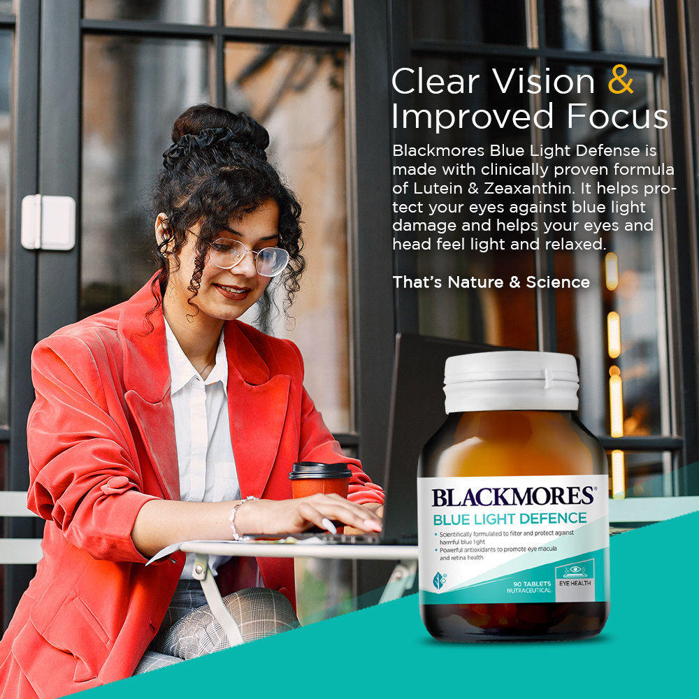 Blackmores Blue Light Defence for Eye Health, 90 Tablets, Pack of 1 Blackmores Blue Light Defence for Eye Health, 90 Tablets, Pack of 1
