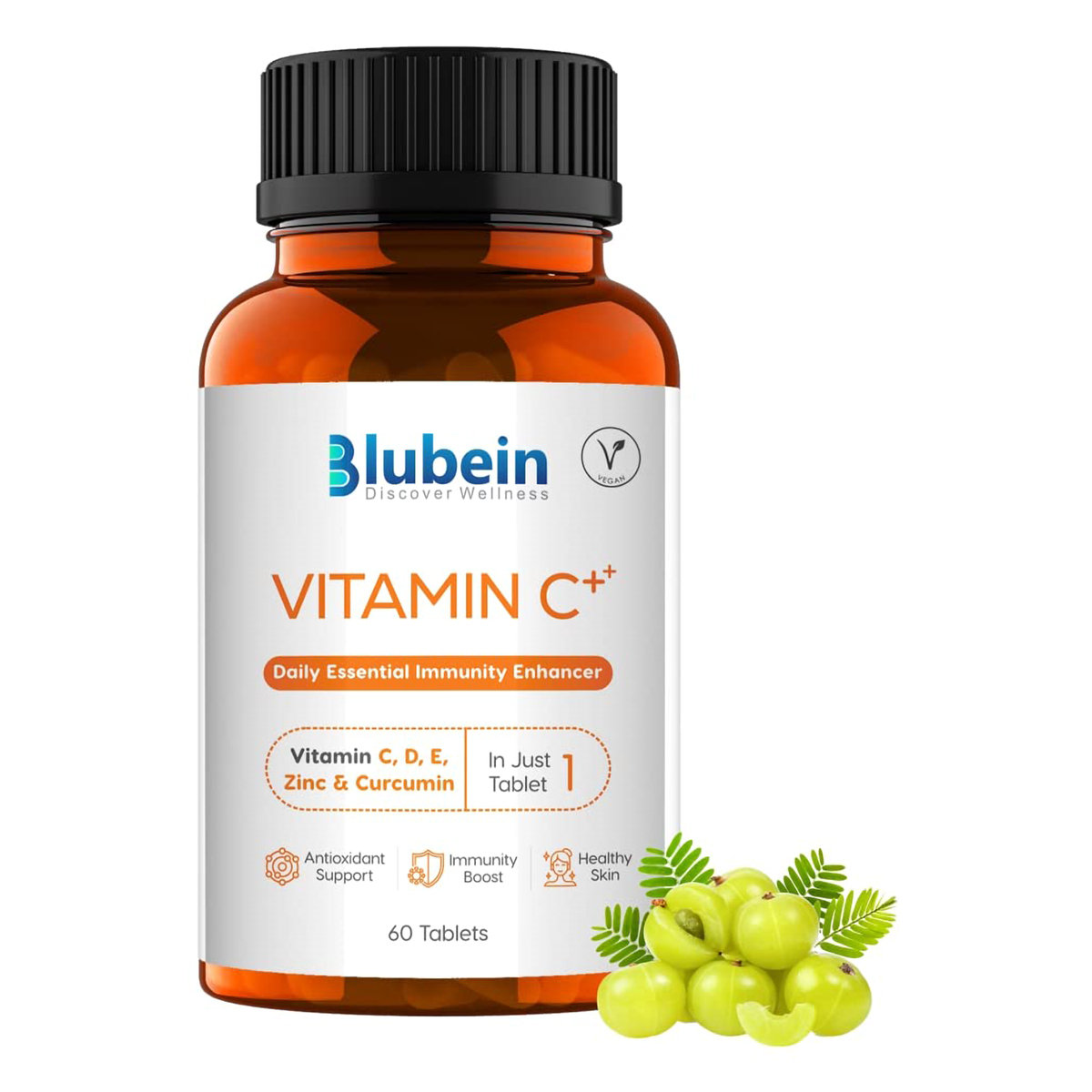 Blubein Vitamin C++ Daily Immunity Enhancer, 60 Tablets, Pack of 1 Blubein Vitamin C++ Daily Immunity Enhancer, 60 Tablets, Pack of 1