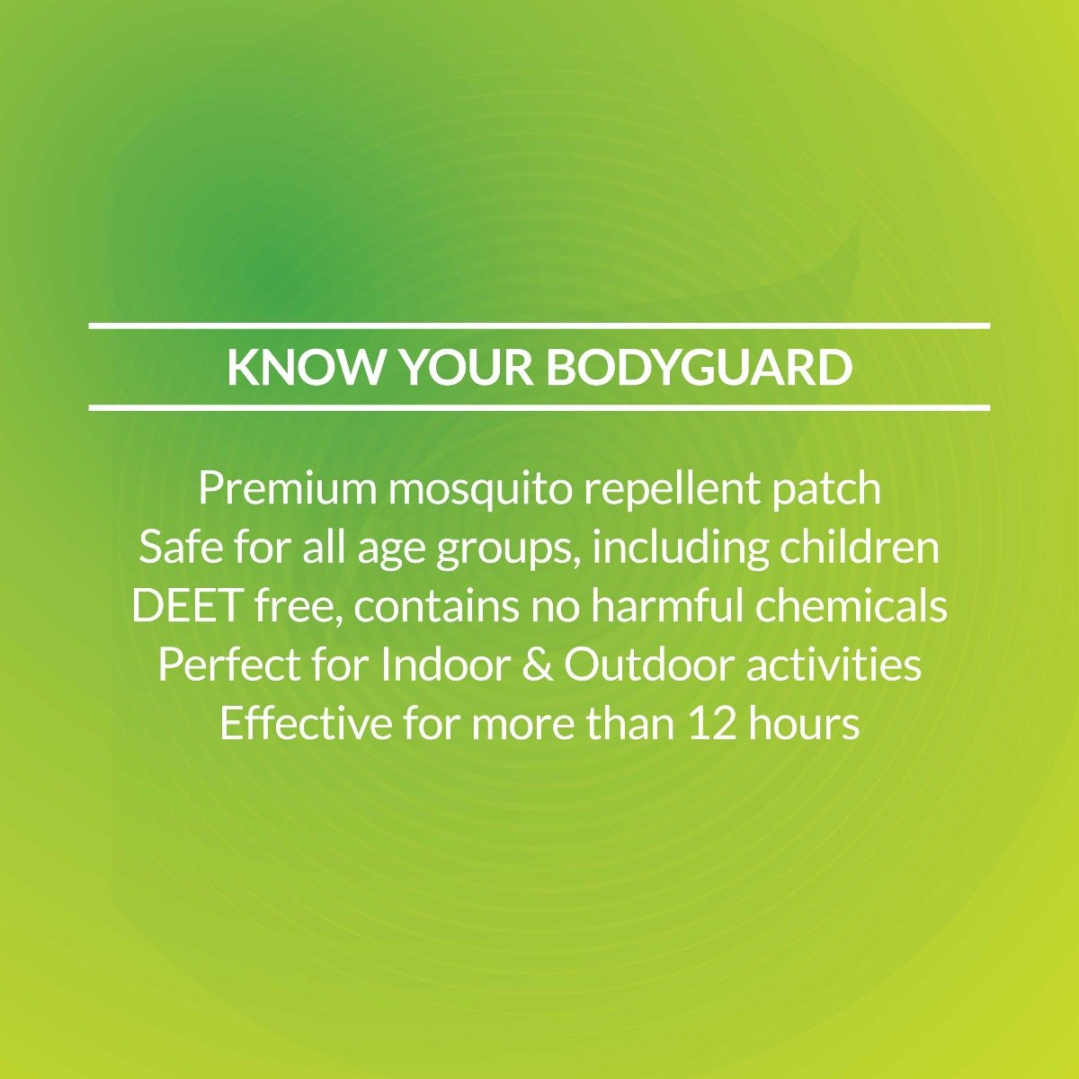 Bodyguard Premium Natural Anti-Mosquito Patches, 24 Count (20 + 4 Free), Pack of 1 Bodyguard Premium Natural Anti-Mosquito Patches, 24 Count (20 + 4 Free), Pack of 1