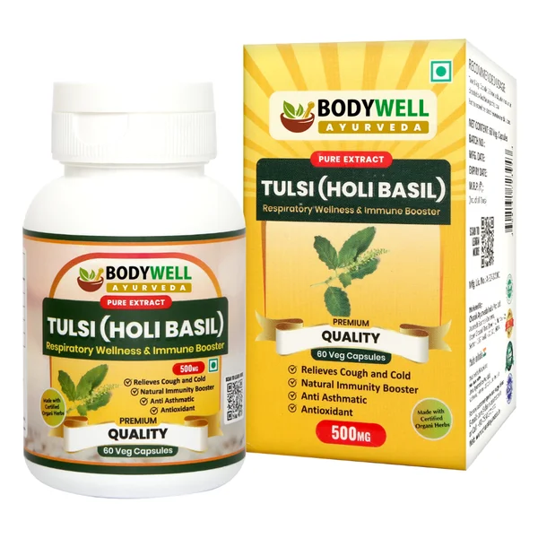 Bodywell Tulsi Holi Basil 500 mg, 60 Capsules, Pack of 1